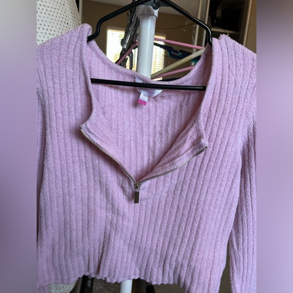 No Boundaries Sweaters - Nobo No Boundaries Women’s L 1/2 Zip Collared Sweater Crop top NWOT